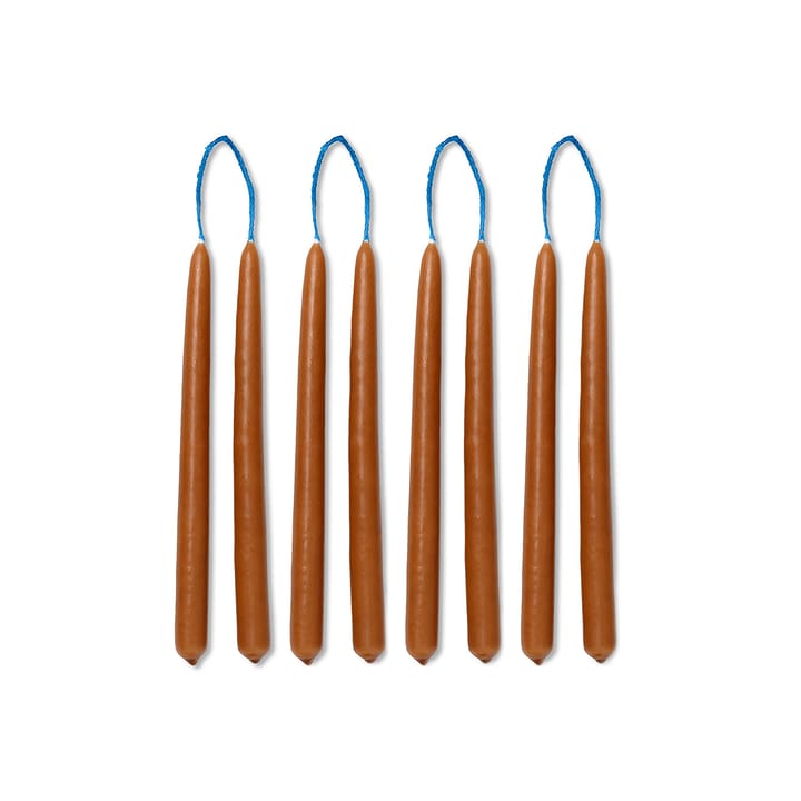 Bougies faites main Dipped candles 15 cm 8-pack  - Amber - Ferm LIVING