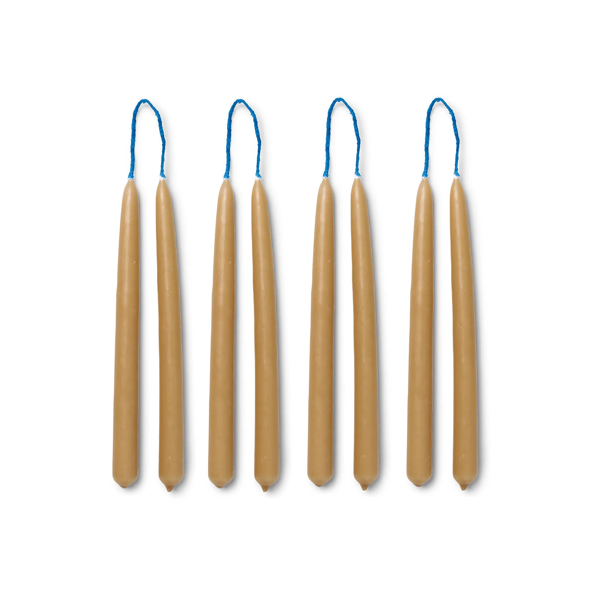 Bougies faites main Dipped candles 15 cm 8-pack, Straw Ferm Living