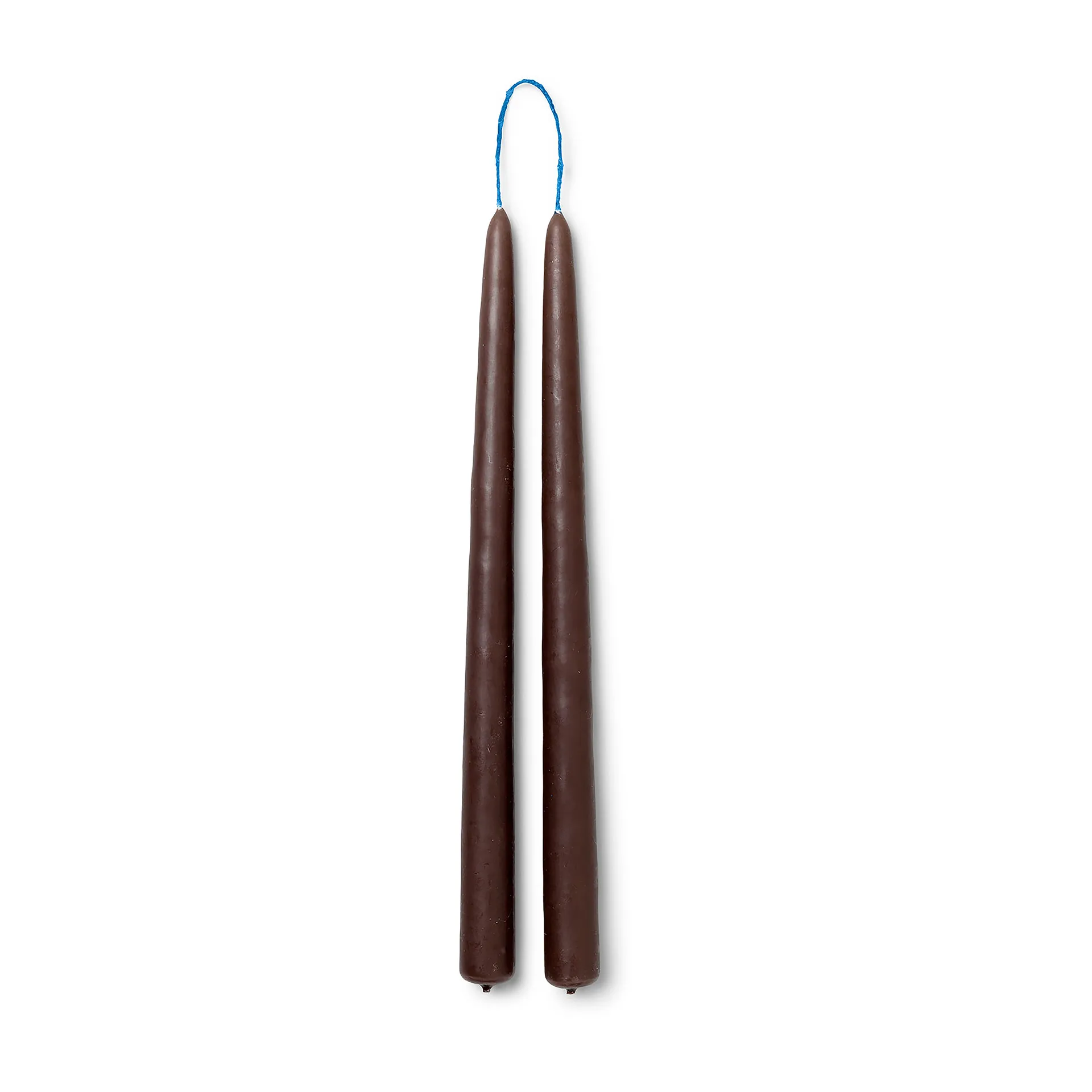 Bougies faites main dipped candles 30 cm Lot de 2, Brown Ferm Living