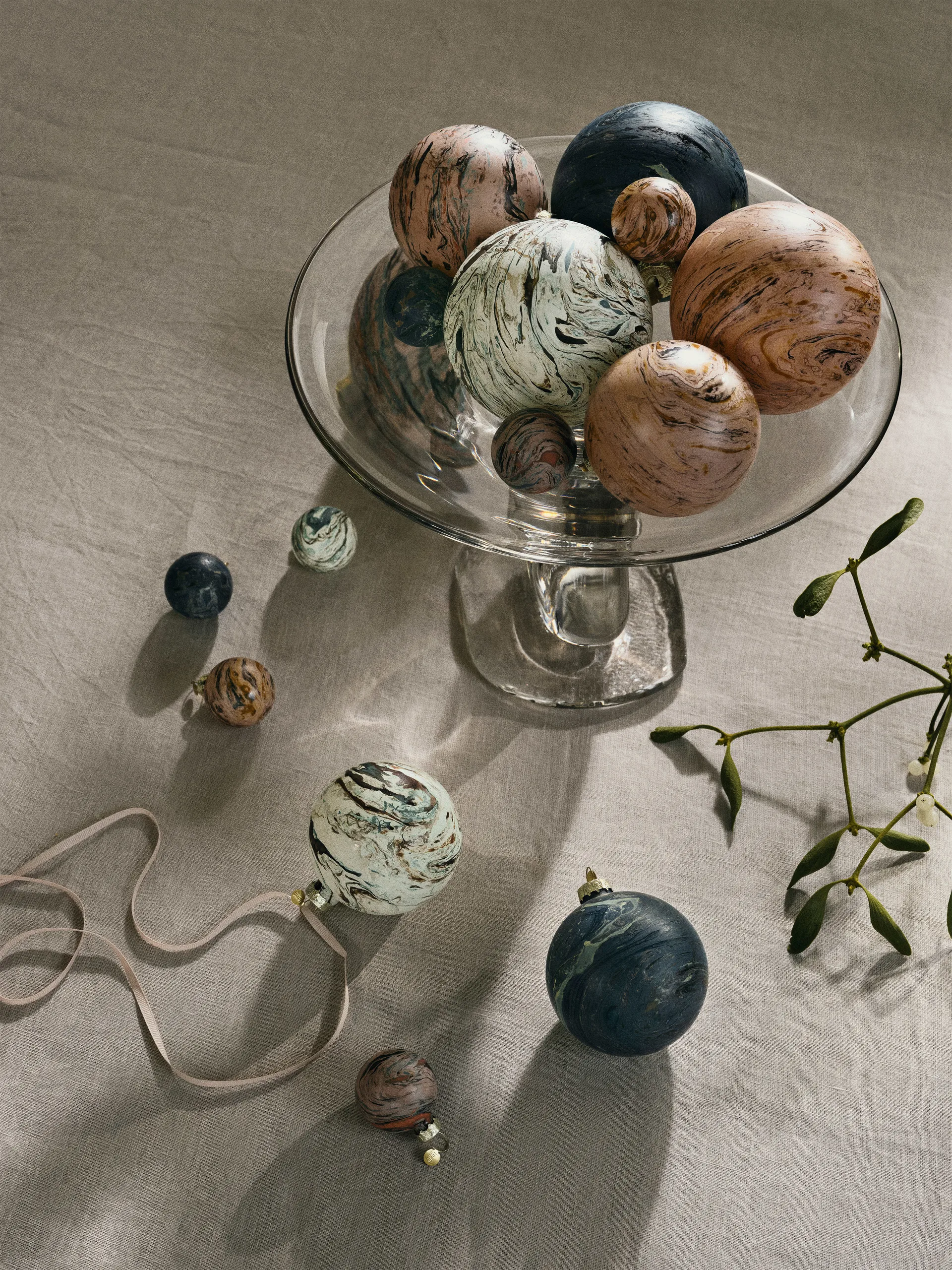 Boule de décoration Marble mixed lot de 4, Large Ferm Living