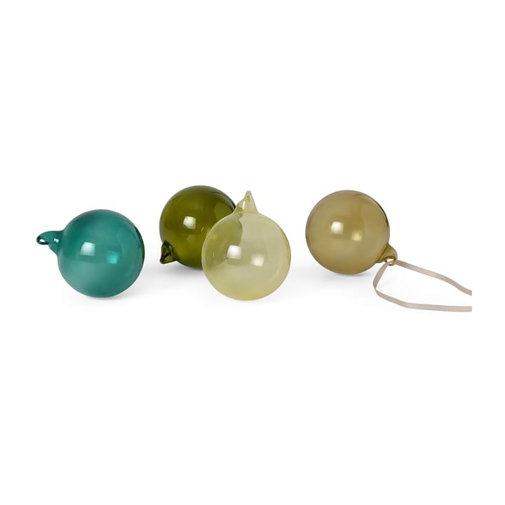 Boule de Noël format médium, paquet de 4 - mixte foncé - Ferm LIVING