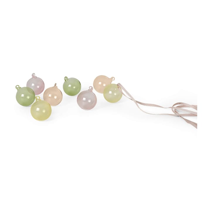Boule de Noël petit format, paquet de 8 - mixte clair - Ferm LIVING