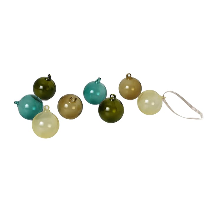 Boule de Noël petit format, paquet de 8, mixte foncé Ferm Living