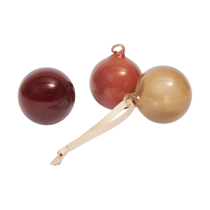 Boule en verre julkulor S Ø4 cm, 3 pièces - Roseate Opaque - Ferm Living