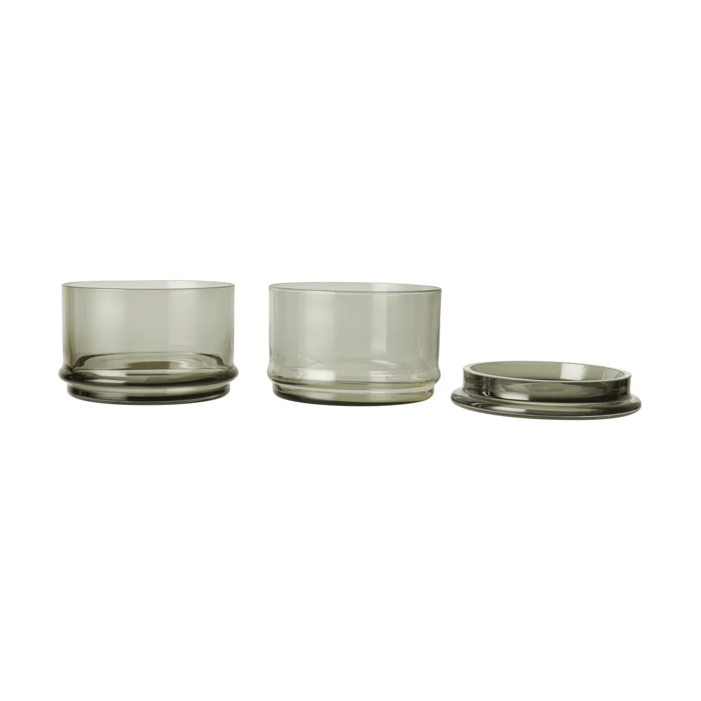 Boya boîtes empilables, 2 pièces, smoked grey Ferm Living