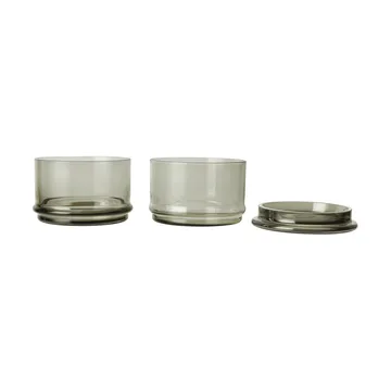 Boya boîtes empilables - 2 pièces, smoked grey - Ferm Living