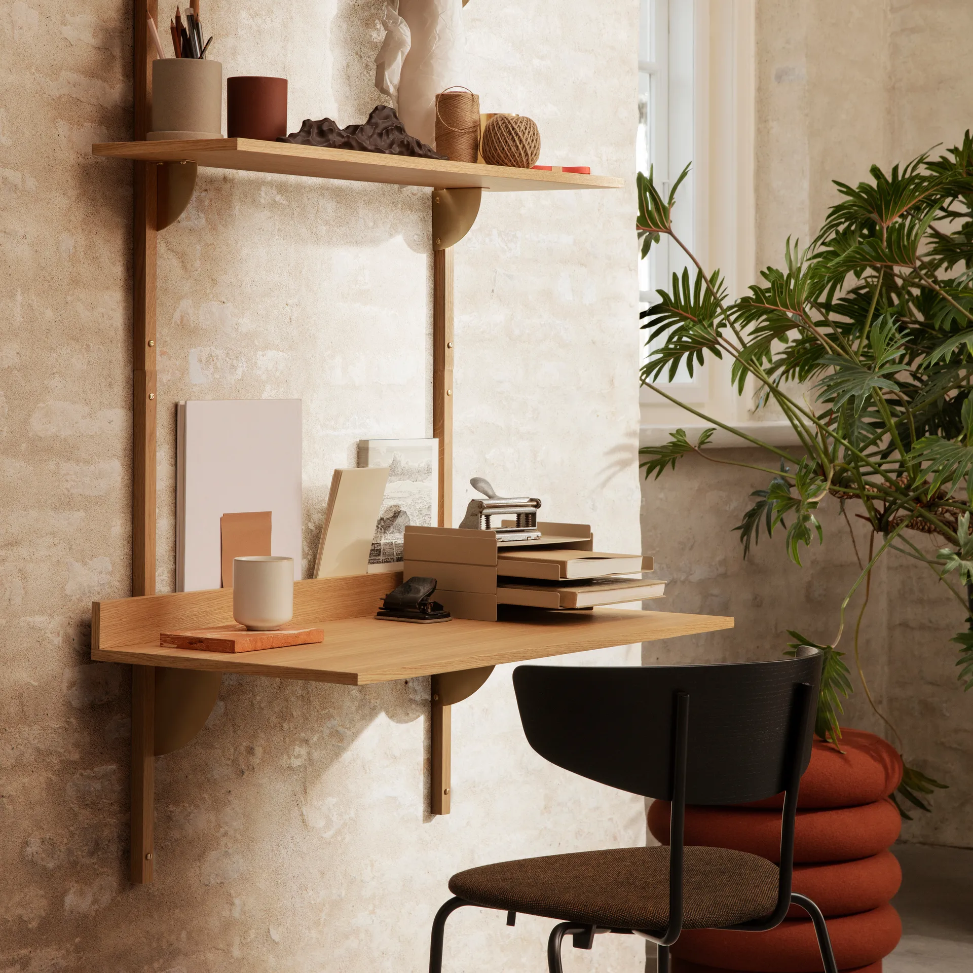 Bureau Sector, Oak-brass Ferm Living