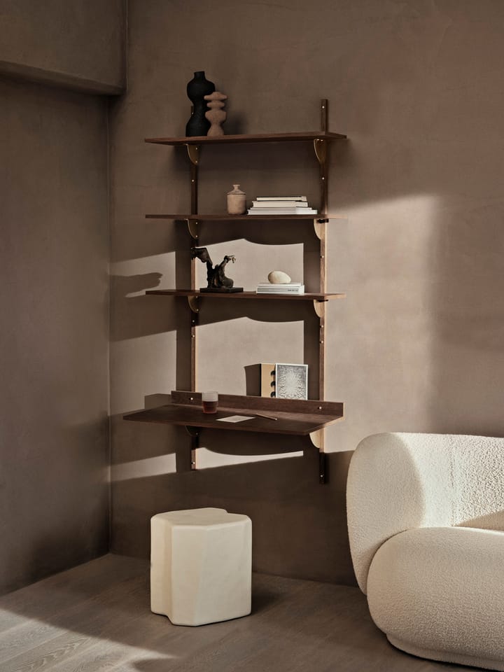 Bureau Sector, Smoked Oak, brass Ferm Living