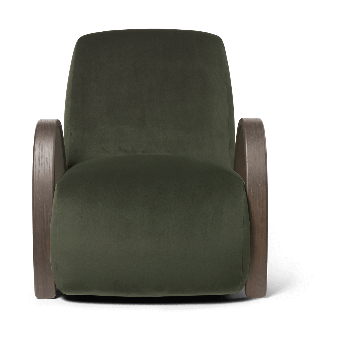 ferm LIVING Buur lounge chair Rich Velvet Pin | Design Scandinave | Chaises, tabourets & poufs | Vert