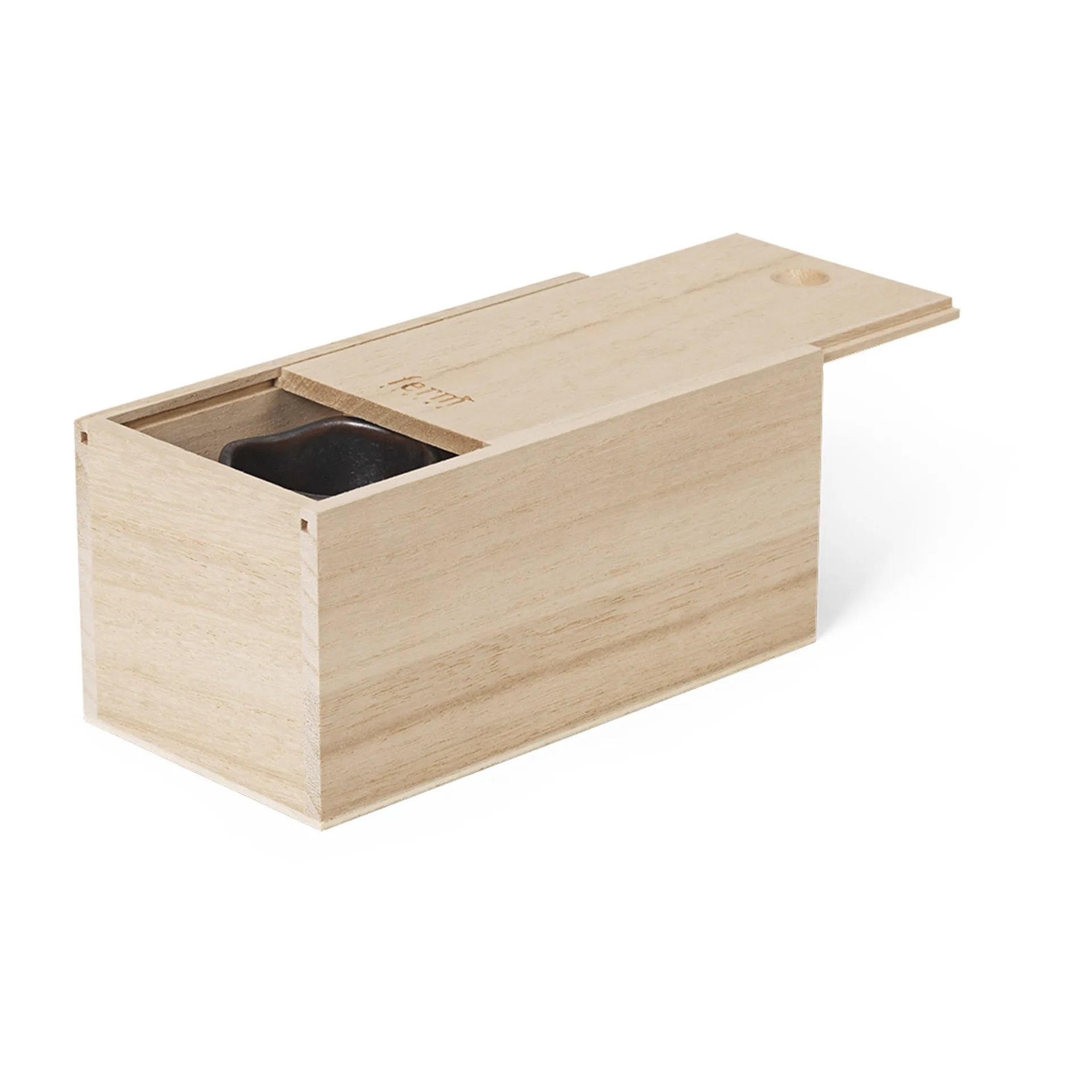 Cache-pot avec soucoupe Uneru Mini 2 pièces, Black Ferm Living
