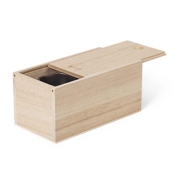 Cache-pot avec soucoupe Uneru Mini 2 pièces, Black Ferm Living