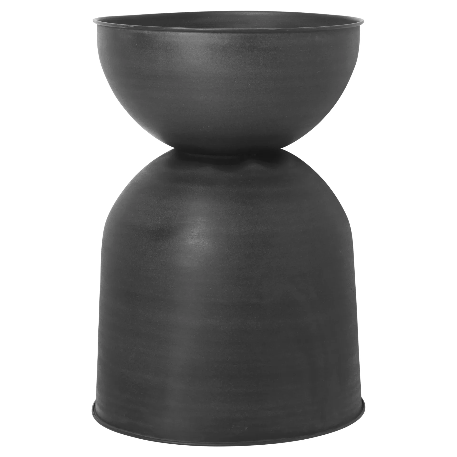 Cache-pot Hourglass grand Ø50 cm, Noir-gris foncé Ferm Living