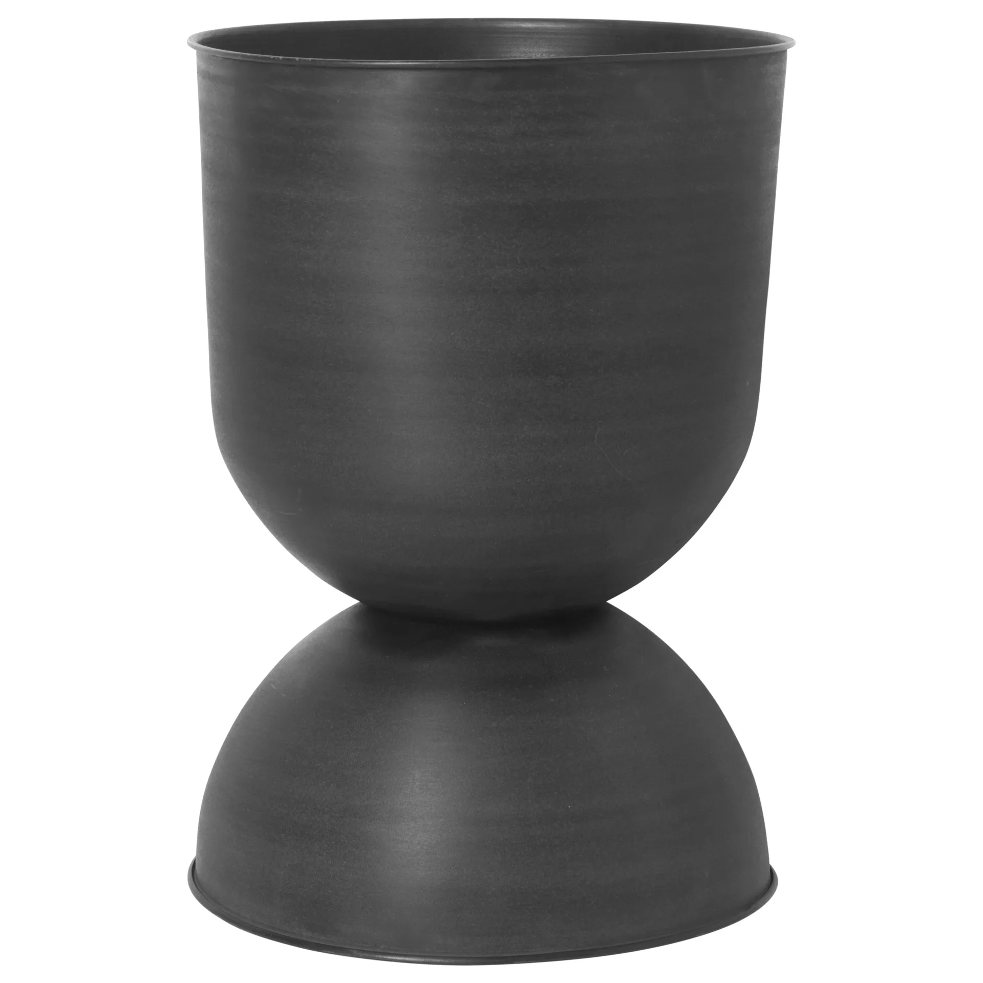 Cache-pot Hourglass grand Ø50 cm, Noir-gris foncé Ferm Living