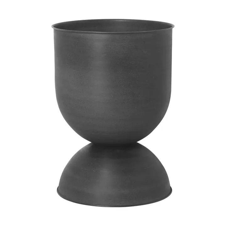 Cache-pot Hourglass moyen Ø40 cm - Noir-gris foncé - Ferm Living