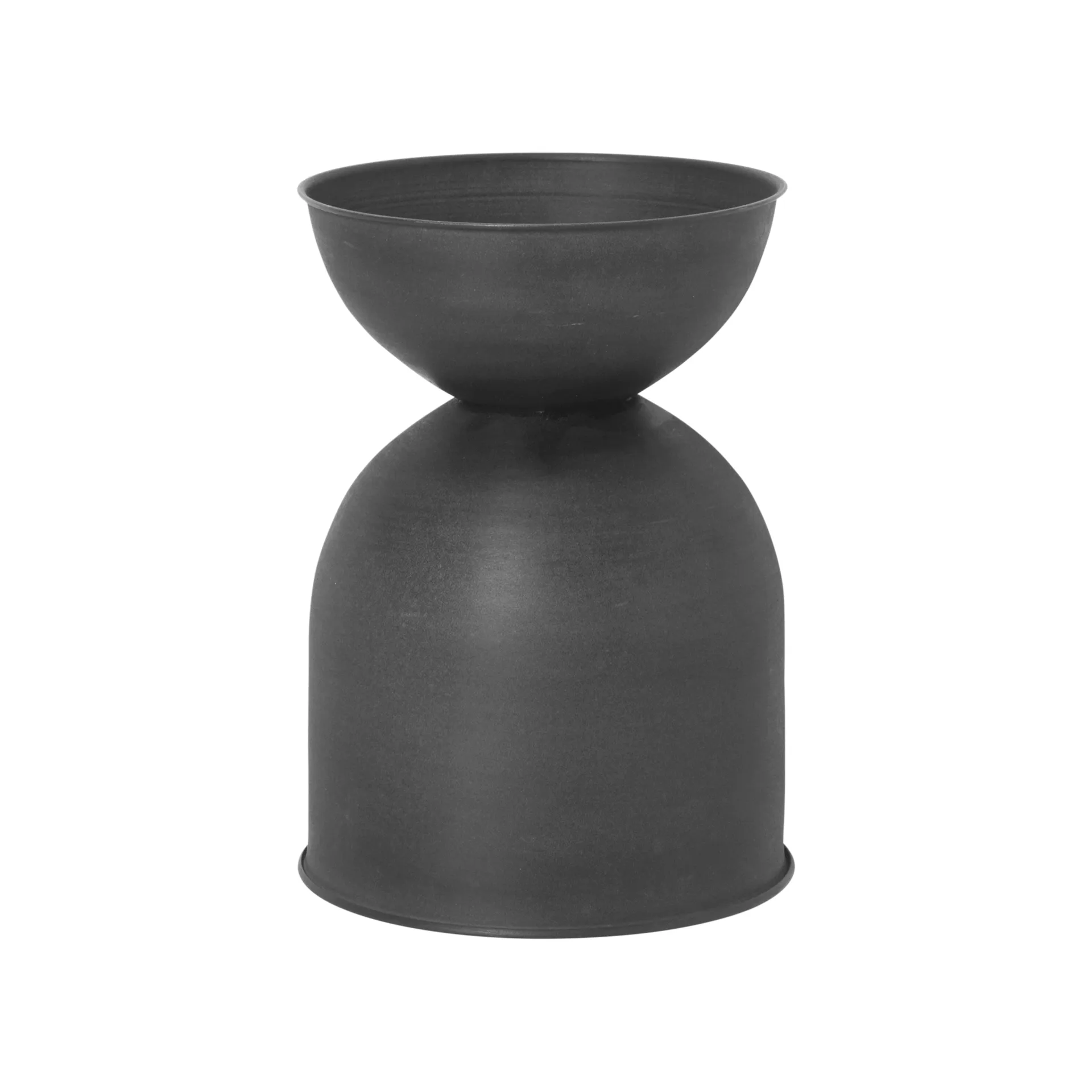 Cache-pot Hourglass petit Ø30 cm, Noir-gris foncé Ferm Living