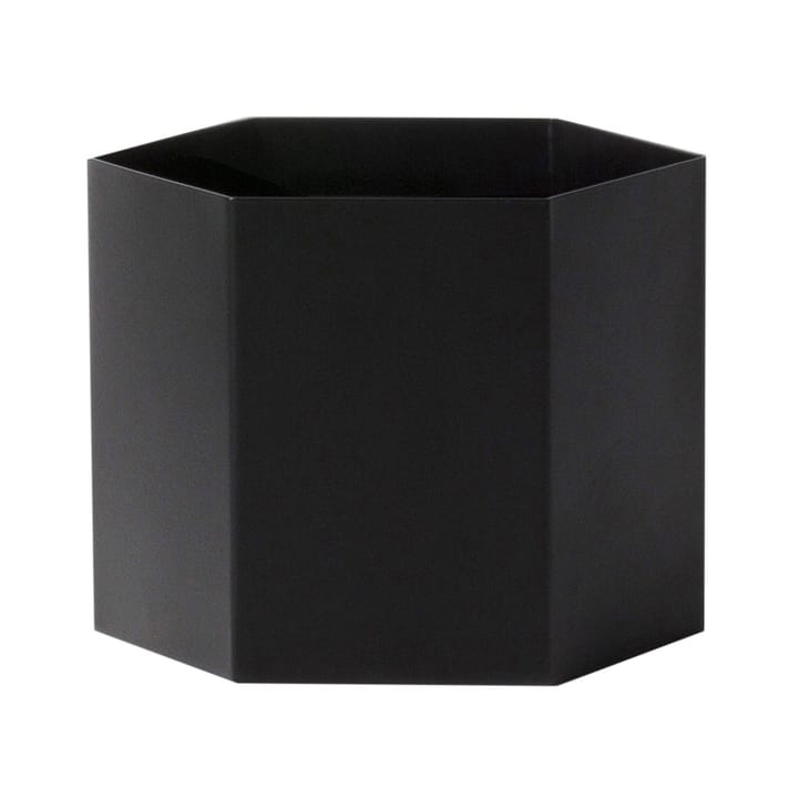 Cache-pot noir Hexagon noir, XL Ferm Living