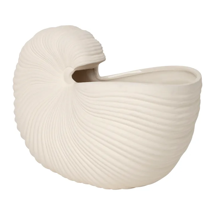 Cache-pot Shell - Blanc cassé, 31x15x21cm - Ferm Living