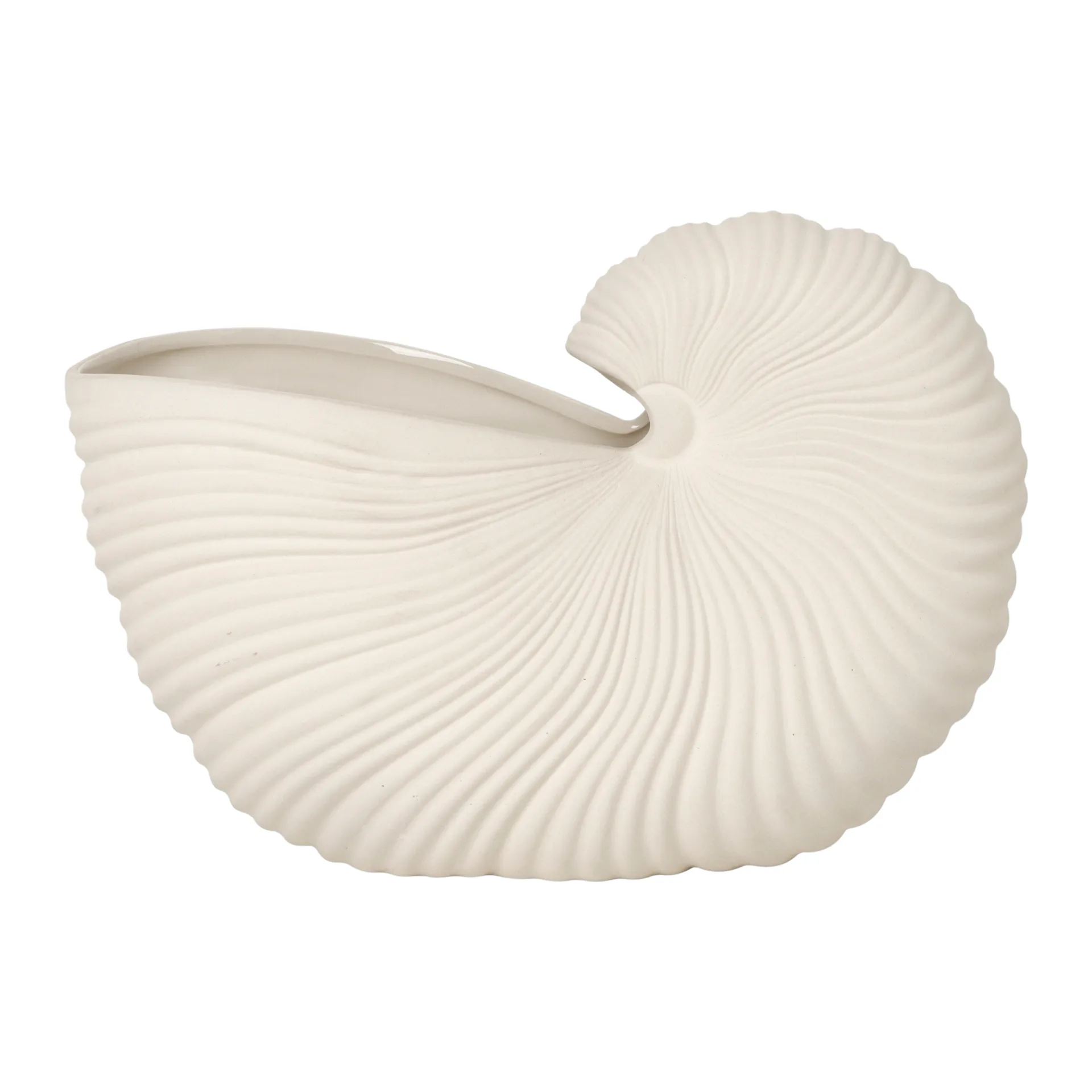 Cache-pot Shell, Blanc cassé, 31x15x21cm Ferm Living