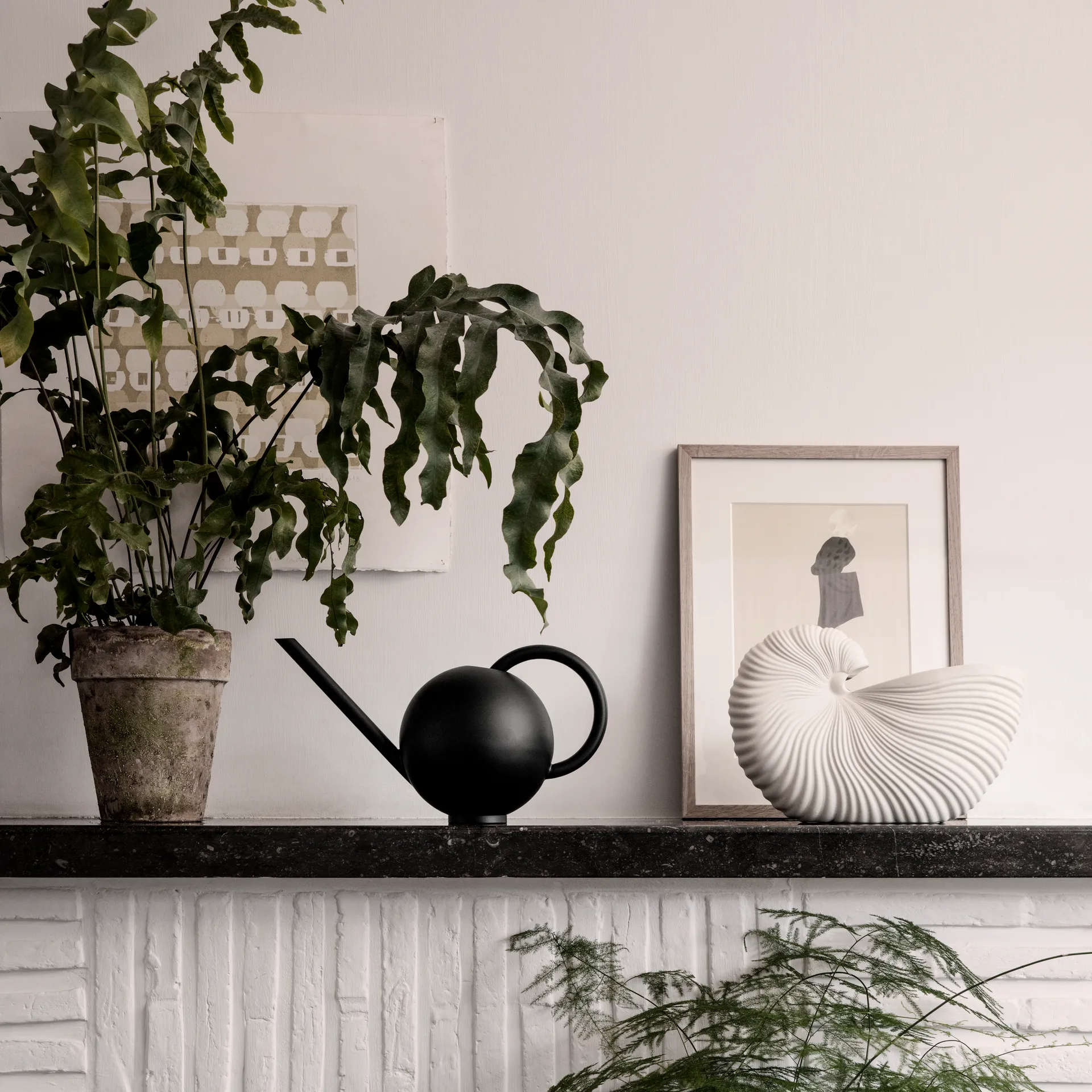 Cache-pot Shell, Blanc cassé, 31x15x21cm Ferm Living