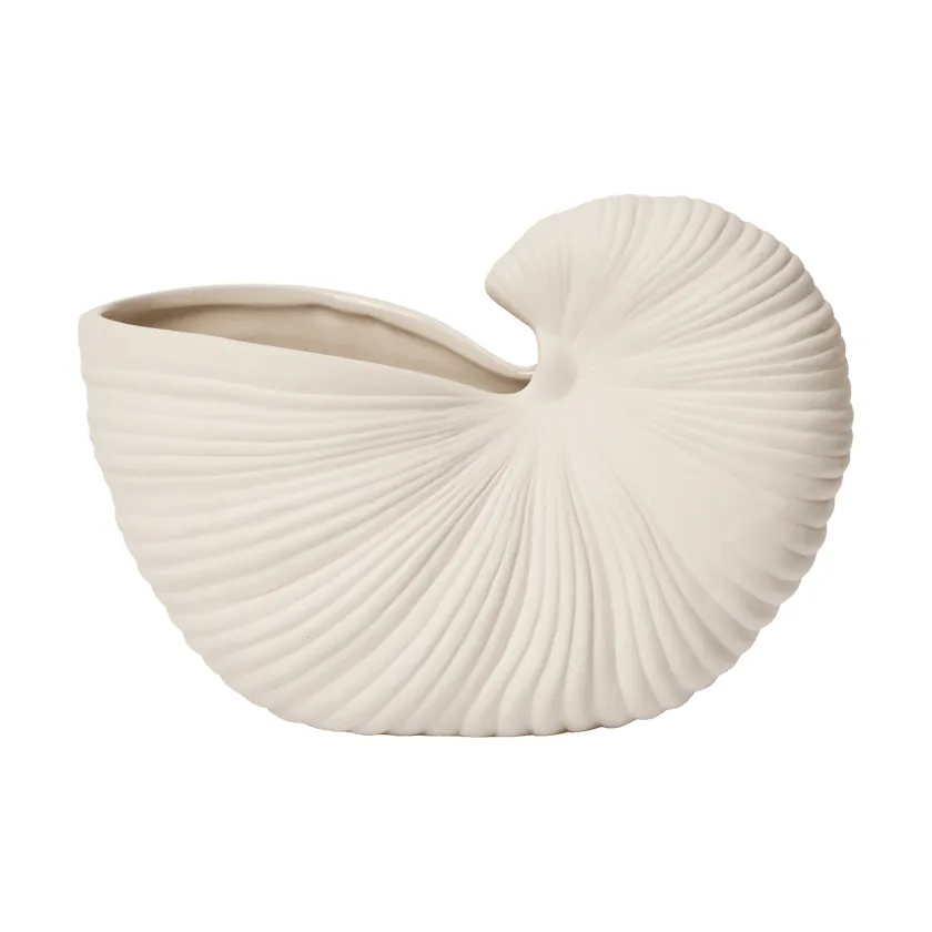 Cache-pot Shell, Off-white, 23x11,5x16 cm Ferm Living