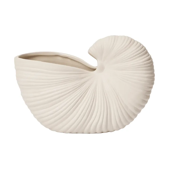 Cache-pot Shell - Off-white, 23x11,5x16 cm - Ferm Living