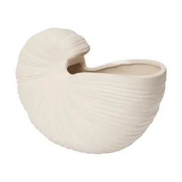 Cache-pot Shell - Off-white, 23x11,5x16 cm - Ferm Living