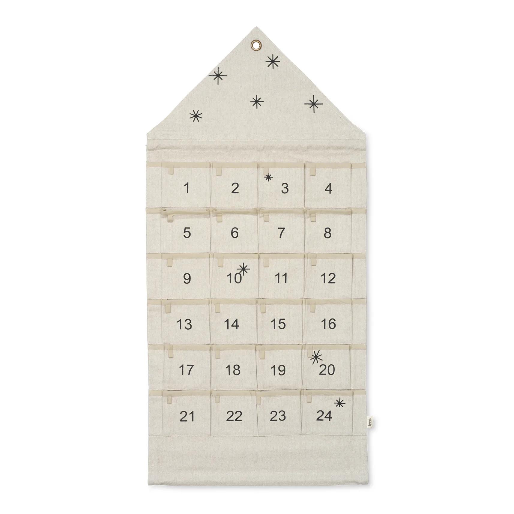Calendrier de l'Avent Star maison 100cm, Sand Ferm Living