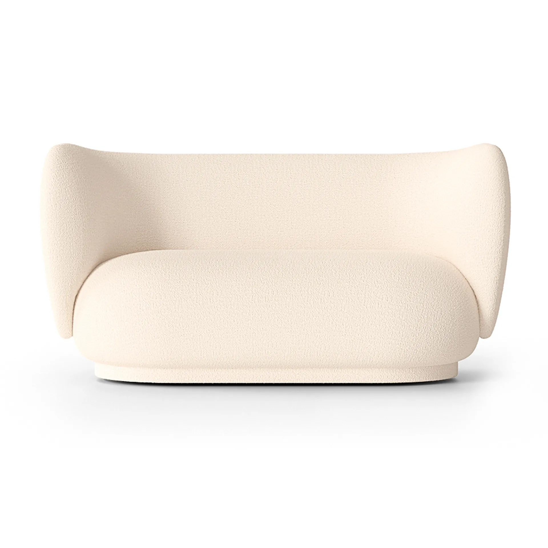 Canapé bouclé Rico 2 places, Bouclé offwhite Ferm Living