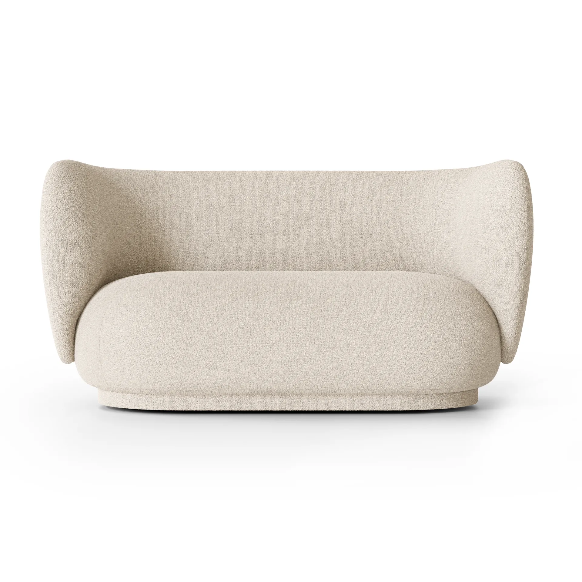 Canapé bouclé Rico 2 places, Wool bouclé offwhite Ferm Living