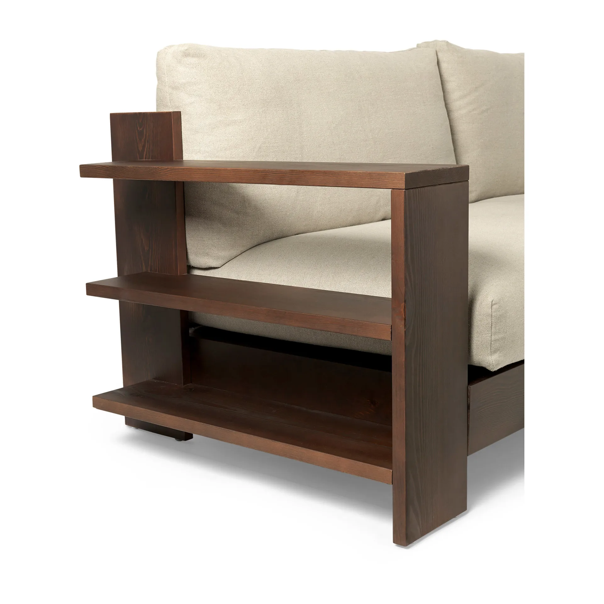 Canapé Edre classic linen, Dark Stained-Natural Ferm Living