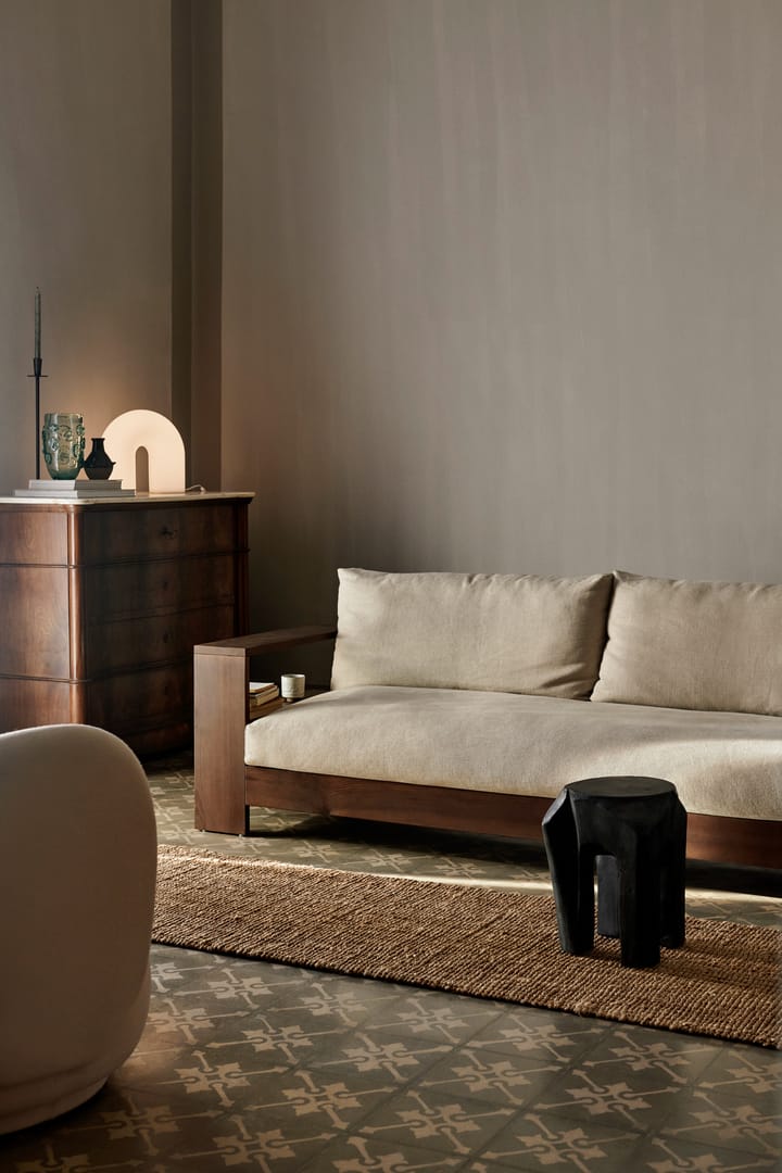 Canapé Edre classic linen, Dark Stained-Natural Ferm Living