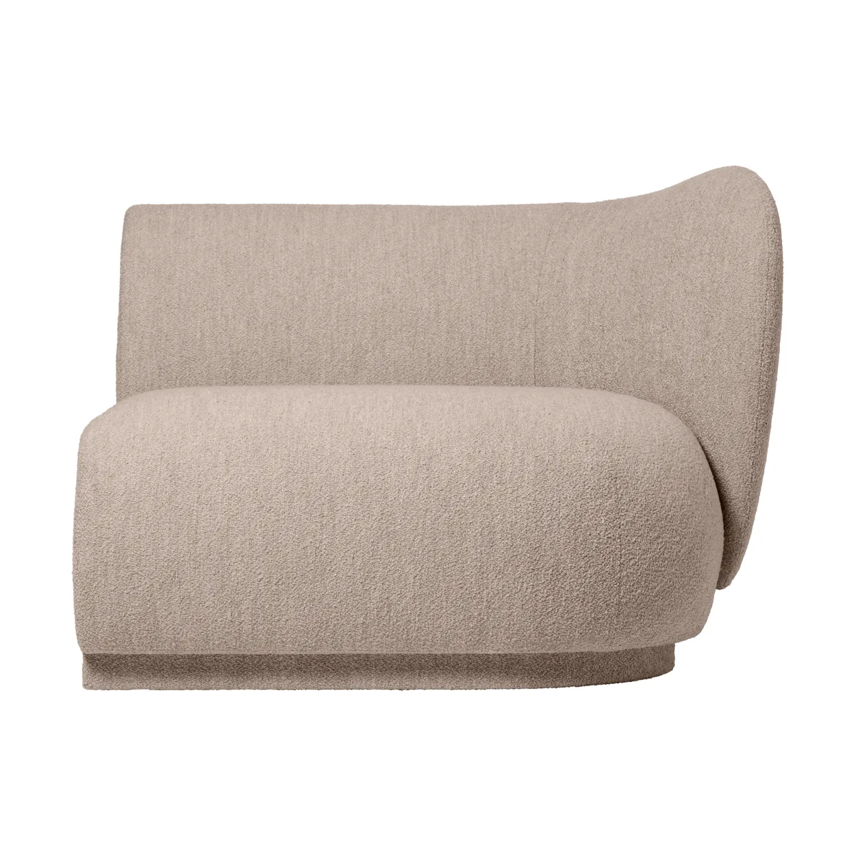 Ferm Living Canapé modulaire Rico armrest R Soft Bouclé Natural
