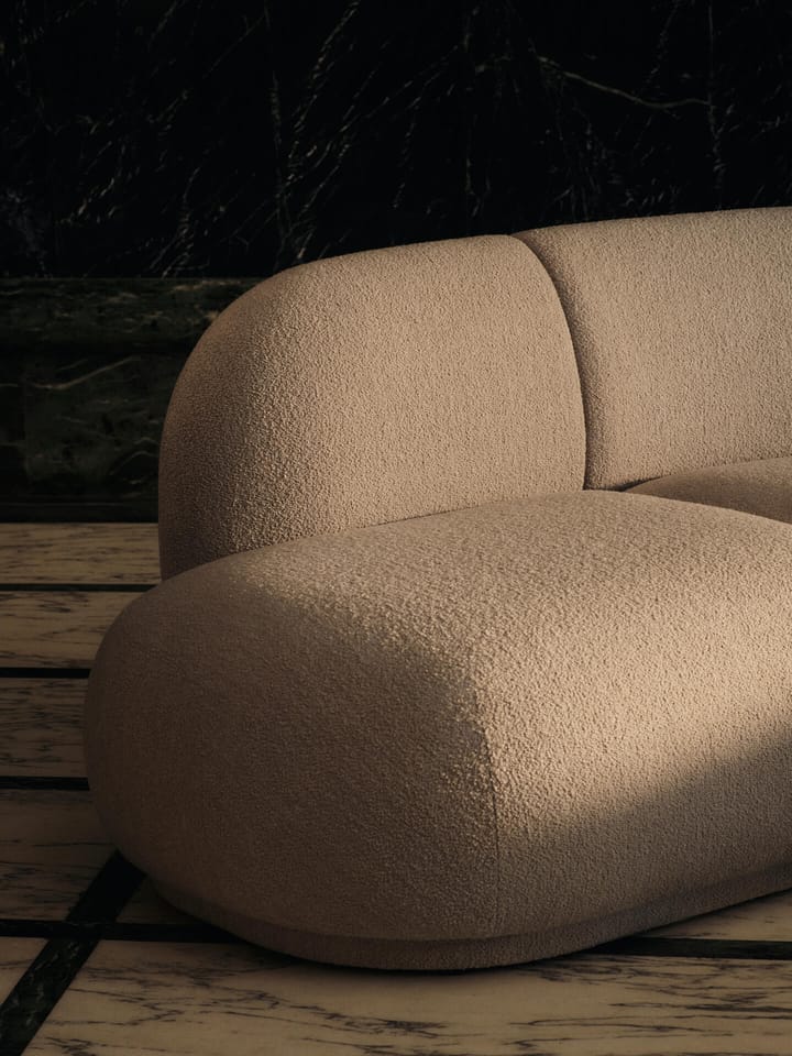 Canapé modulaire Rico open L, Soft bouclé-natural Ferm Living