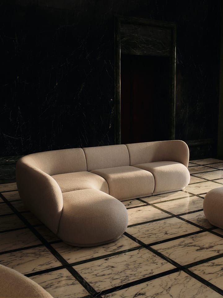 Canapé modulaire Rico open L, Soft bouclé-natural Ferm Living