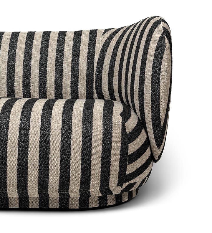 Canapé Rico 2 places, Louisiana sand black Ferm Living
