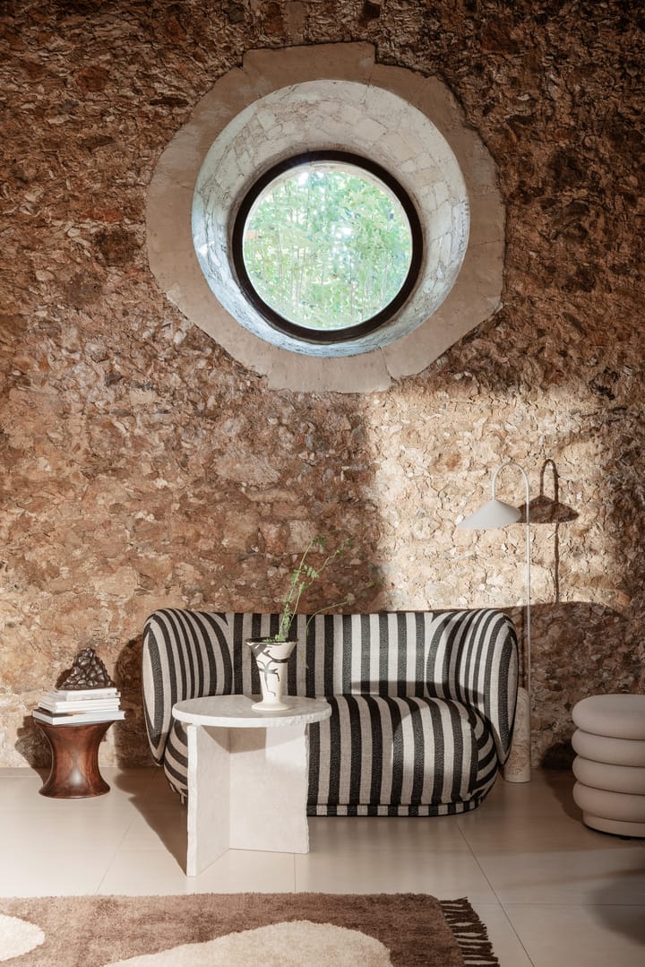 Canapé Rico 2 places, Louisiana sand black Ferm Living