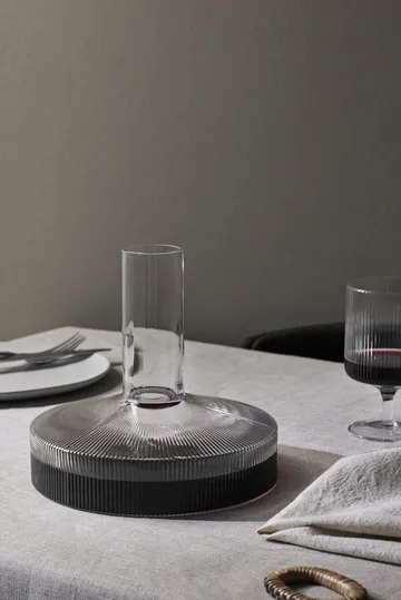 Carafe et verre Ripple 17 pièces - Clair - Ferm Living