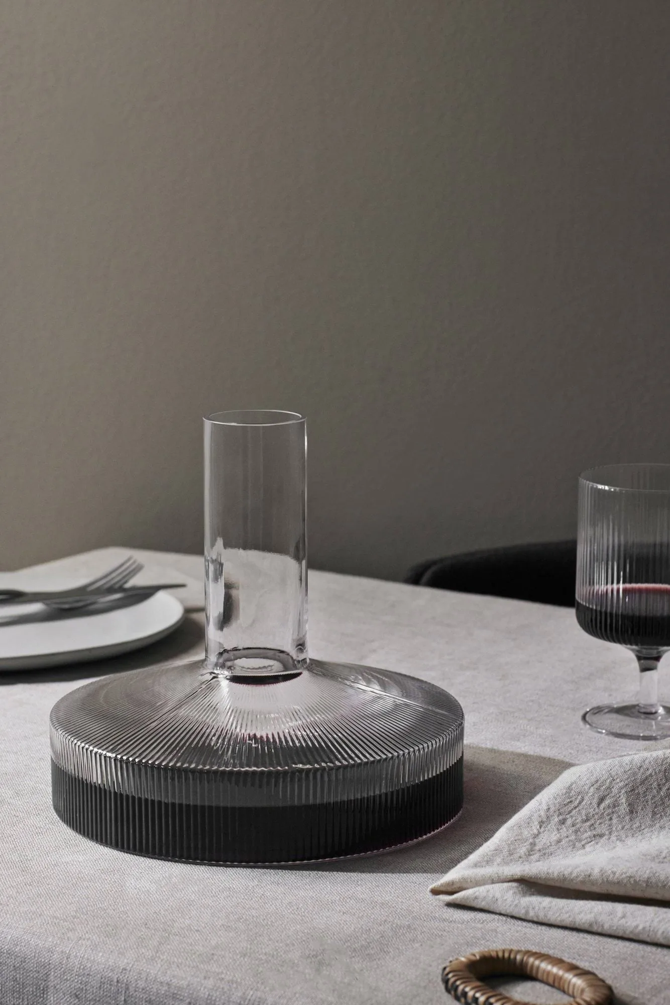 Carafe et verre Ripple 17 pièces - Clair Ferm Living