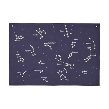 Carte textile Constellation - Bleu foncé, 70x100 cm - Ferm Living