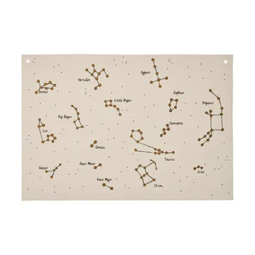 Carte textile Constellation - Non teint, 70x100 cm - Ferm Living