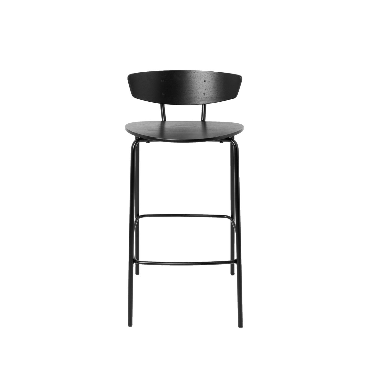 Ferm Living Chaise de bar Herman basse noir | Design Scandinave | Tabourets de bar | Noir