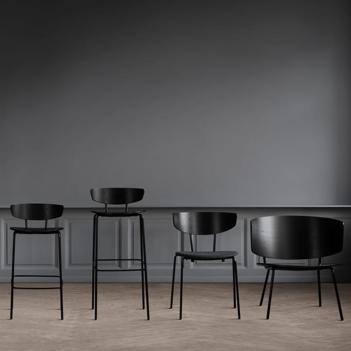 Chaise de bar Herman haute, Noir Ferm Living