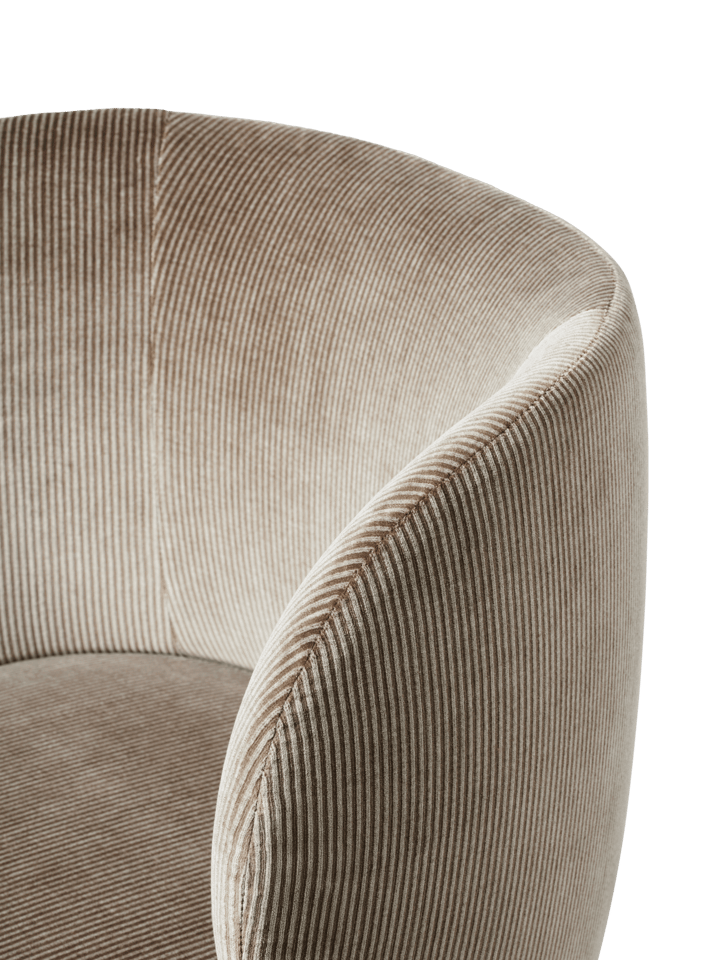 Chaise de dîner Rico sur roues Devoré Velvet, Flint Grey Ferm Living