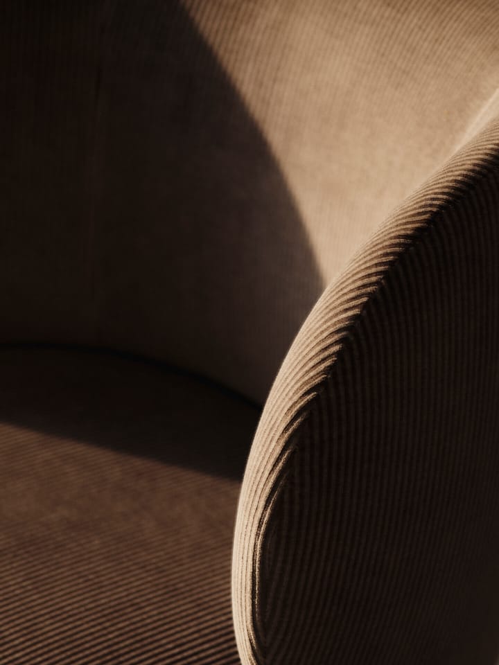 Chaise de dîner Rico sur roues Devoré Velvet, Flint Grey Ferm Living