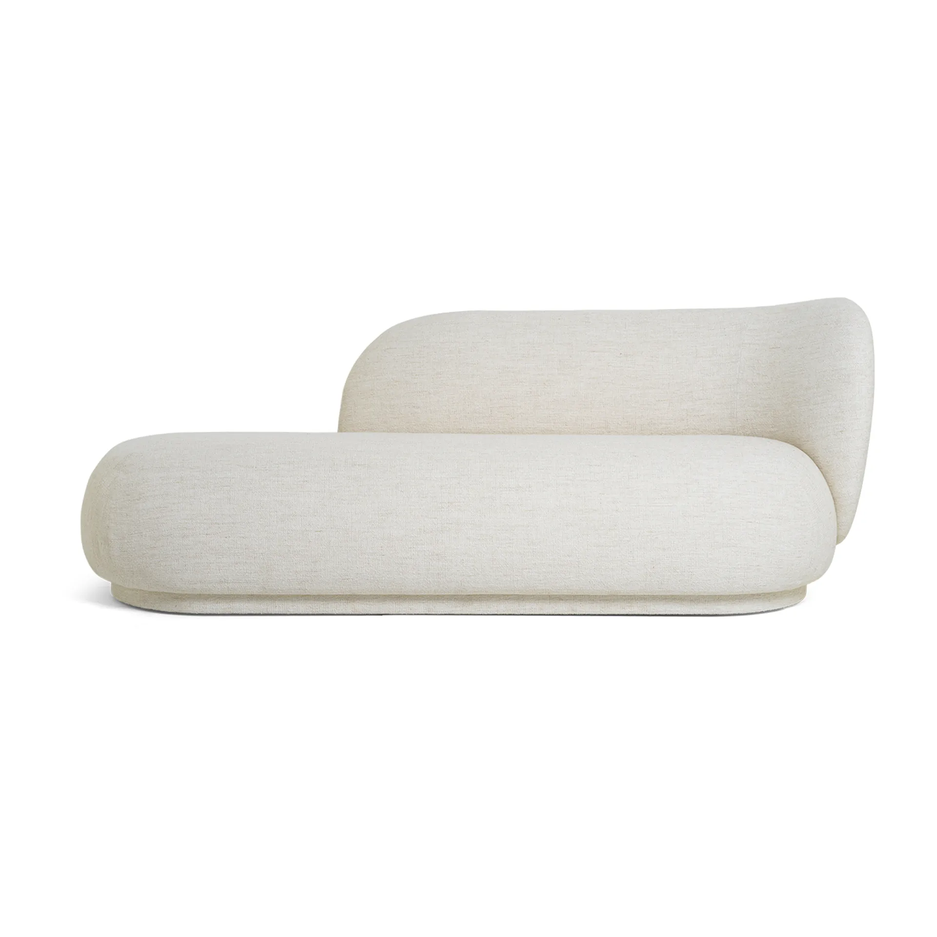 Chaise longue Divan Rico bouclé droite, Blanc cassé Ferm Living