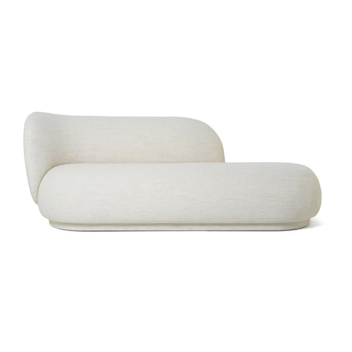 Chaise longue Divan Rico bouclé gauche - Blanc cassé - Ferm Living