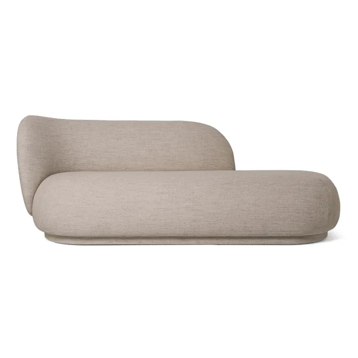 Chaise longue Divan Rico bouclé gauche - Sable - Ferm Living