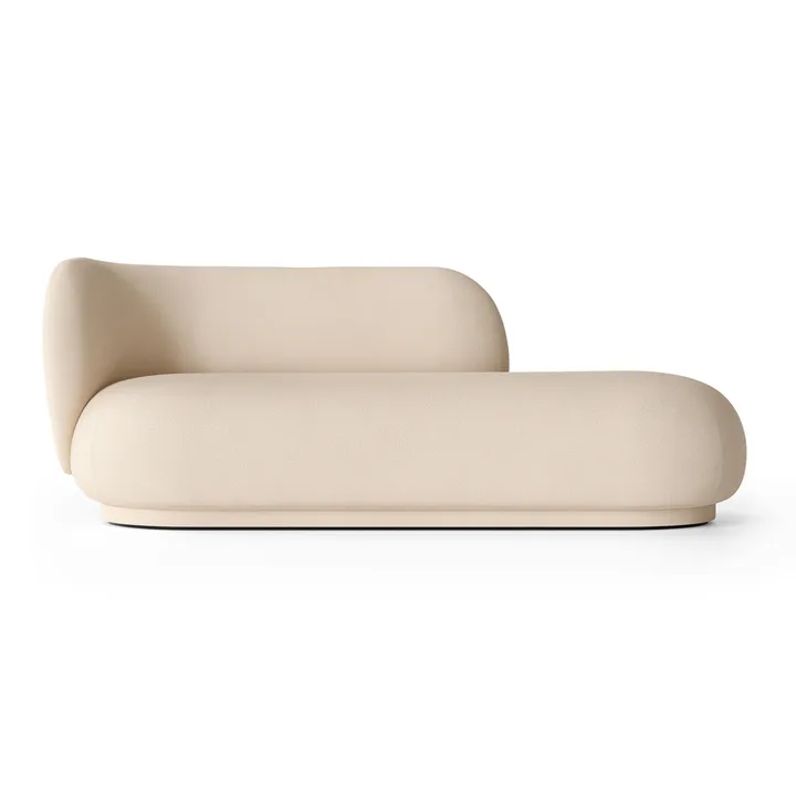 Chaise longue Divan Rico gauche - Brossé blanc cassé - Ferm Living