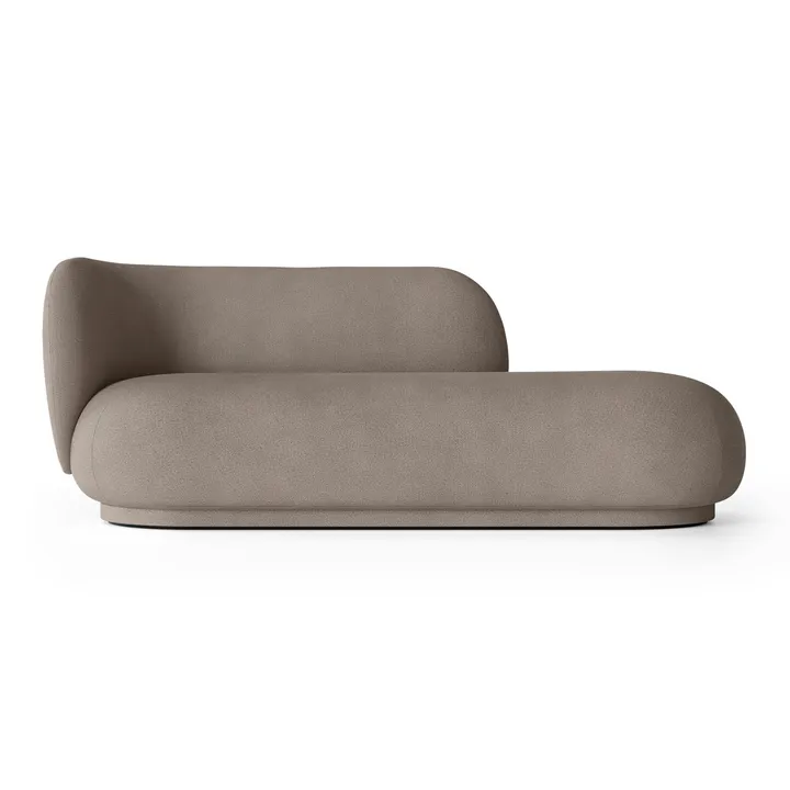 Chaise longue Divan Rico gauche - Brossé gris chaud - Ferm Living