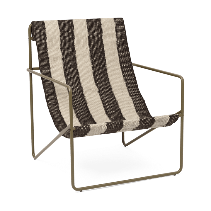 Chaise lounge Desert - Olive, off-white, chocolate - ferm LIVING